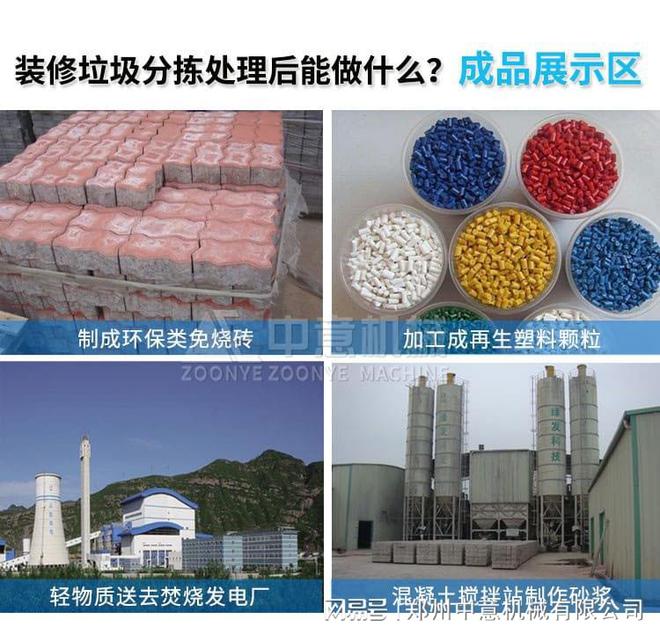 备装修垃圾分拣处理生产线设备凯发K8国际塑料垃圾处理设(图2)